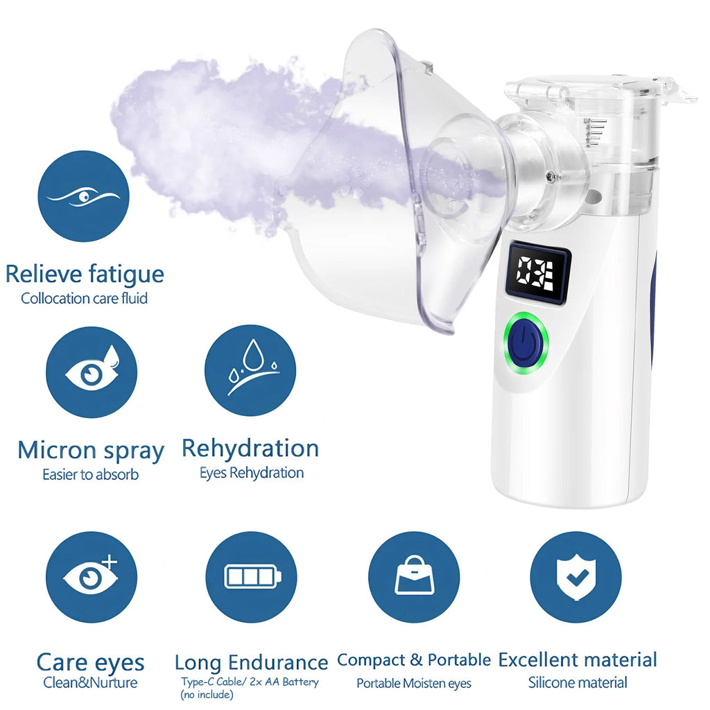 Vaporizador Facial Portátil Mini - Aparato Hidratante con Spray Frío Nano, Humidificador de Belleza para el Cuidado de la Piel