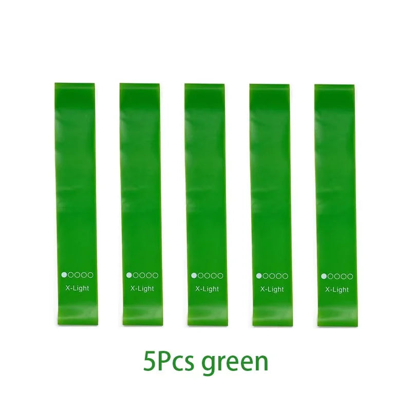 Juego de 5 Bandas de Resistencia de TPE, Bandas Elásticas de Goma para Entrenamiento de Fuerza, Expansor para Ejercicios de Yoga, Equipo de Gimnasio, Pilates Portátil