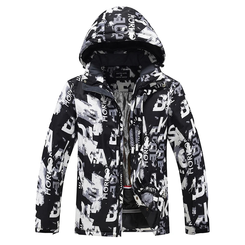 -30, Conjuntos de trajes de nieve para hombre, traje de snowboard, ropa de esquí, chaqueta de esquí y pantalón con pechera, traje de snowboard, invierno al aire libre