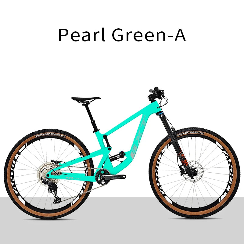 Bicicleta de montaña BXT de doble suspensión, cuadro de fibra de carbono, rodada 29, compatible con horquilla de 160mm de recorrido, eje Boost y tubo de sillín con suspensión
