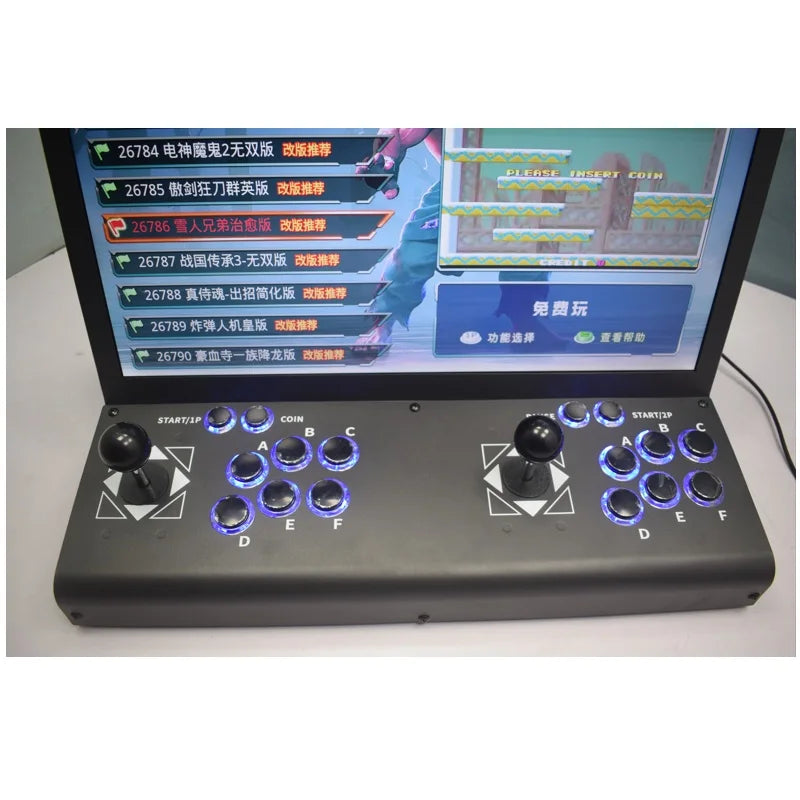 Máquina Arcade Bartop LCD de 22 Pulgadas S812 3D H3 Pandora Box 23000 en 1 con Doble Joystick y Ranura para Monedas