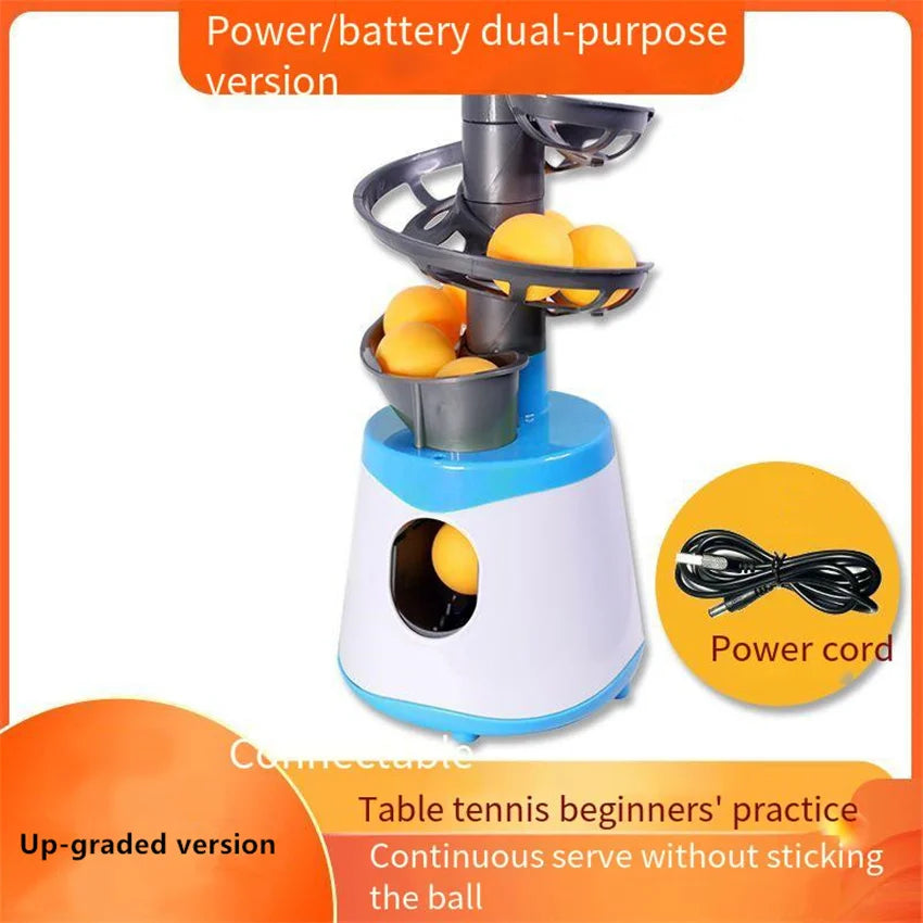 Lanzador de pelotas de tenis de mesa portátil de alta calidad, versión de fuente de alimentación Dual, máquina de lanzamiento de Robot de pelotas de Ping Pong para entrenadores
