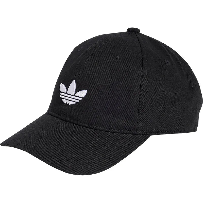 Gorra de béisbol Adidas Originals 2026, modelo JC6023, de algodón, con logotipo del trébol, ala precurvada, cierre de anilla en D, talla única, gorra informal para uso diario, color negro