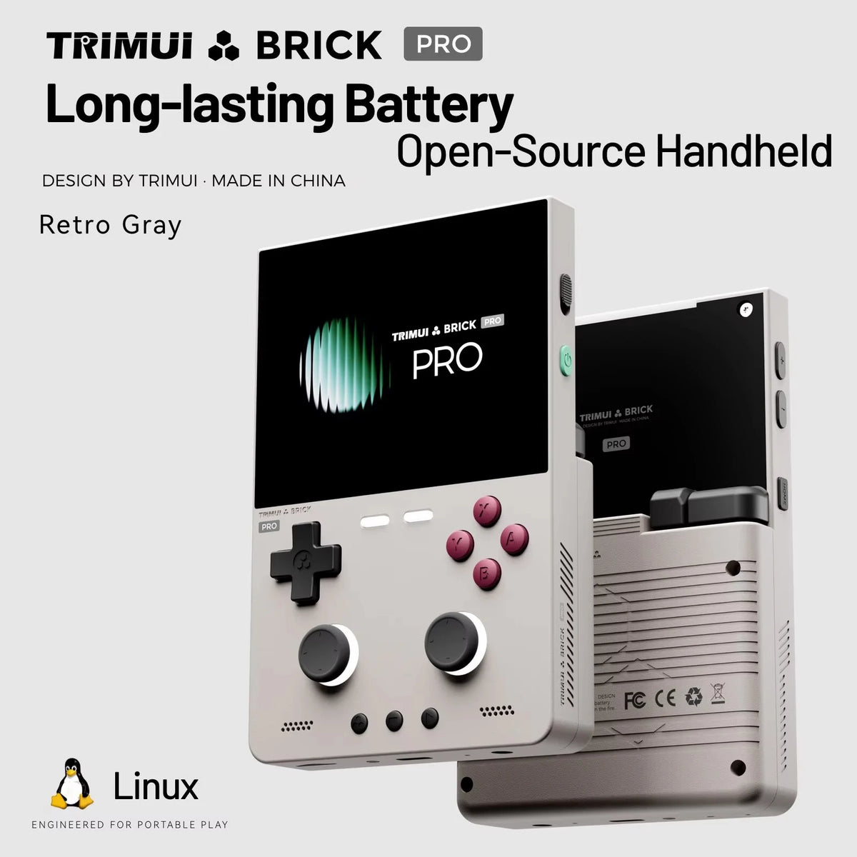 TRIMUI BRICK PRO Open Source Linux Portable Gaming Console 3.95" 1024x768 IPS Trimui Retro Video Game Console Gift 5000mAh