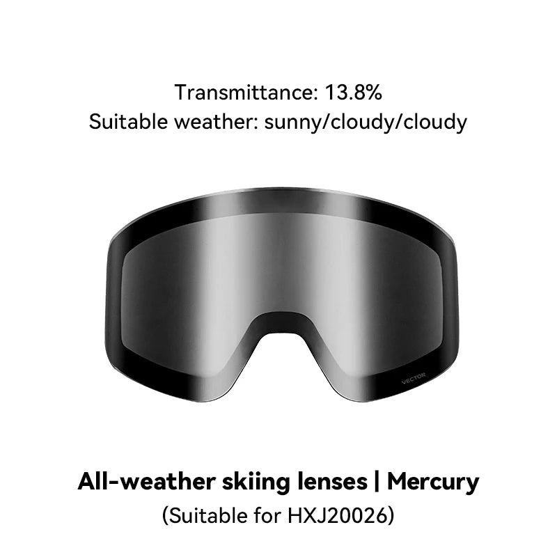 Gafas de Esquí VECTOR de Doble Capa Antivaho con Absorción Magnética, Cilíndricas, UV400, para Hombre y Mujer, Gafas de Snowboard POC