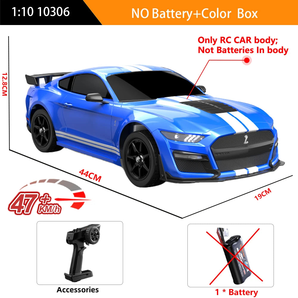 Hyperr Go MJX 10306 Coche de Control Remoto de Alta Velocidad con Motor sin Escobillas 1/10, 4WD, para Derrapes y Escalada, Juguete Vehículo RC