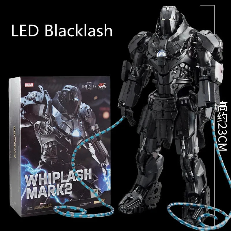 Original ZDTDS Iron Man Tony Stark Whiplash Blacklash Iron Monger MK3 colección de figuras de acción película modelo muñeca juguetes regalos de navidad