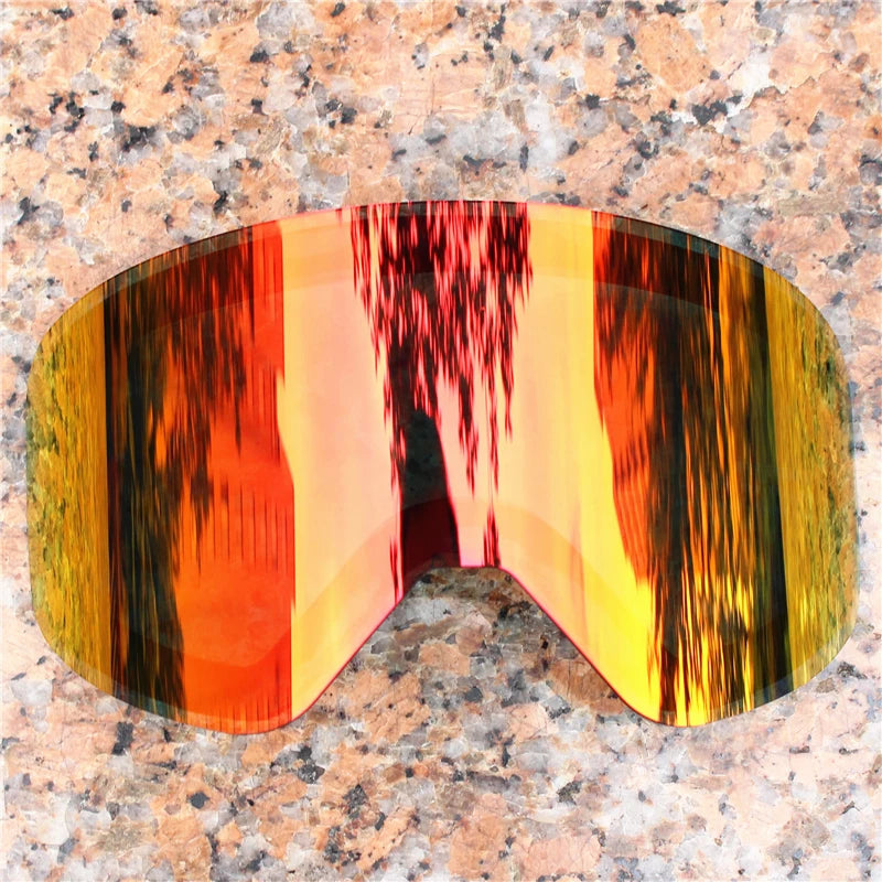 Gafas de esquí con lente magnética de doble capa, gafas de esquí antivaho UV400 para Snowboard, gafas de esquí para hombres y mujeres