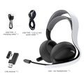 【2.4 GHz】Wireless Gaming Headset for PS5 PS4 PC Mac, BT Headphones with Retractable Microphone, 40mm Voice Coil, 50H Playtime