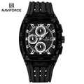 NAVIFORCE 7105 Fashion Chronograph Multi Functional Quartz Watch Sport 5ATM Waterproof Silicone Men's Watch Relogios Masculino