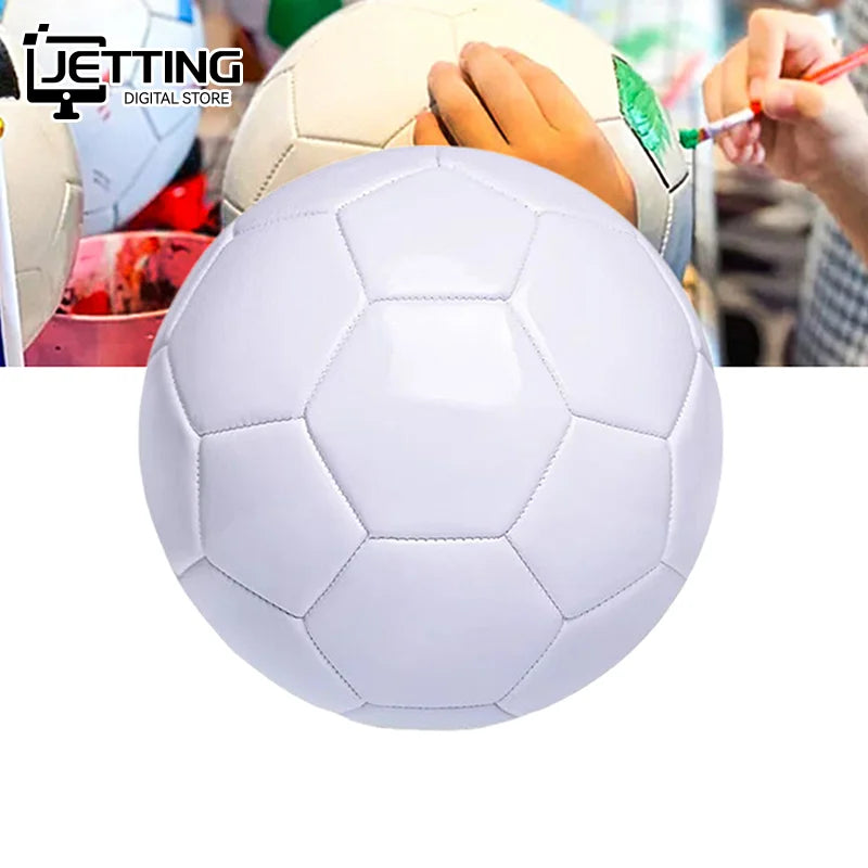 Blanco tamaño estándar 5 balones de fútbol equipo partido grupo entrenamiento balones de fútbol al aire libre para hombres mujeres Futbol Futebol regalos DIY