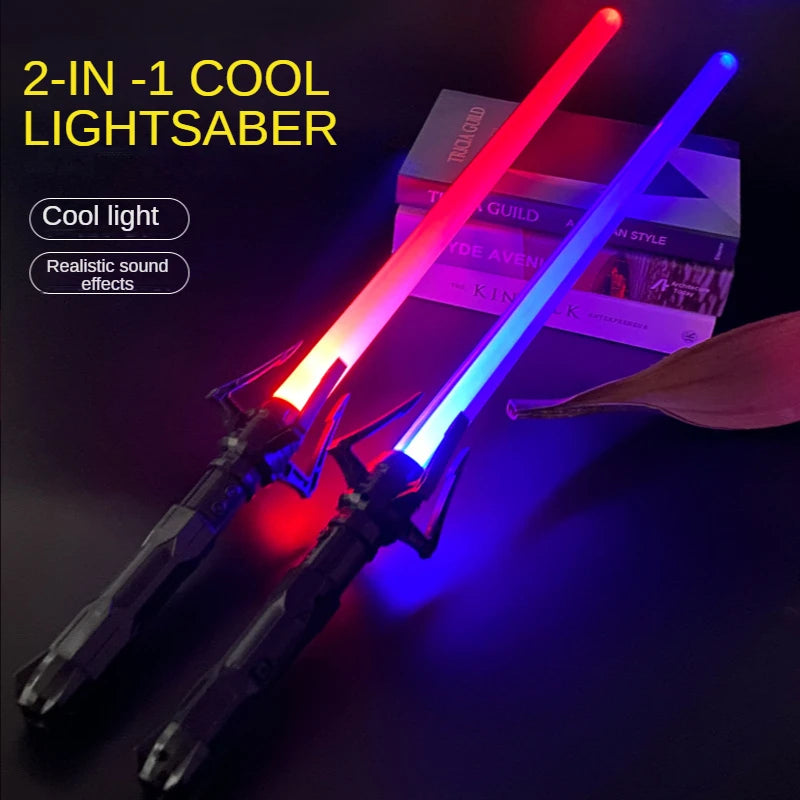 Espada láser RGB de 80 cm, juguete de sable de luz, 7 colores cambiantes, fuentes de sonido para niños, Force FX FOC Blaster, juguete de espada láser Jedi, regalo