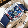 Reloj casual para hombre POEDAGAR, deportivo, electrónico, LED, con alarma, cuarzo, cronógrafo, fecha, semana y hora dual, reloj digital para hombre