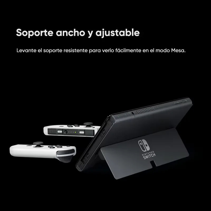 Consola Nintendo Switch OLED con pantalla de 7 pulgadas, Joy‑Con, modo TV estable, mango para videojuegos, audio mejorado y ajustable