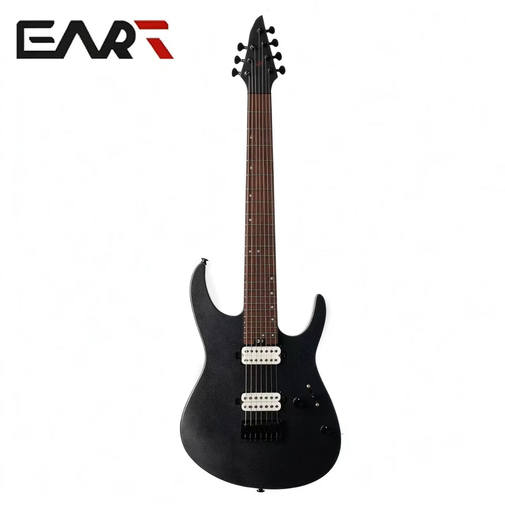 EART Guitar EXP-H7-SE, guitarra eléctrica de caoba asada de 7 cuerdas de 25,5 ", 5 piezas de arce asado + mástil Padauk, diapasón de palisandro de la India