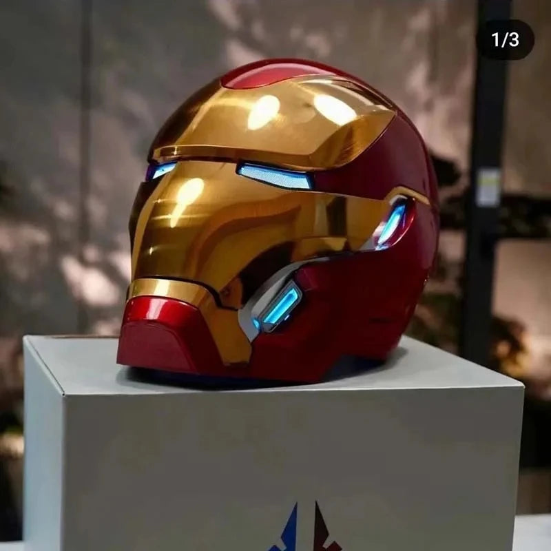 Figura de Iron Man Mk50 1:1, Máscara Cosplay Usable, Casco Deformable Activado por Voz, Modelo Derivado de Películas, Juguete, Regalo de Cumpleaños