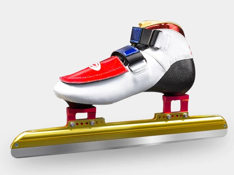 Patines de Hielo Profesionales Unisex para Competición de Velocidad en Pista Corta, Zapatos de Patinaje para Pista Principal