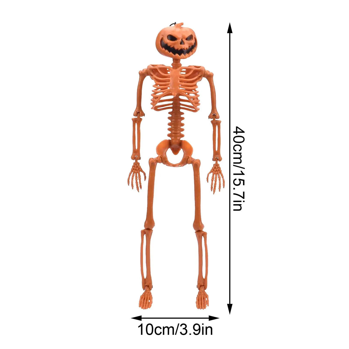 Esqueleto de tamaño para persona de Halloween, accesorios colgantes, huesos de calavera humana falsos móviles, decoración de fiesta de Casa Encantada