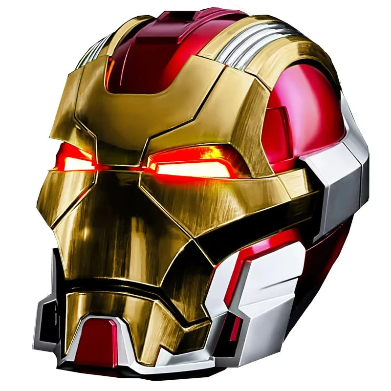 Casco de Iron Man Mk5 Mk50 Mk17 con Control por Voz Jarvis, Luz LED, Modelo de Juguete para Adultos, Regalo de Cumpleaños