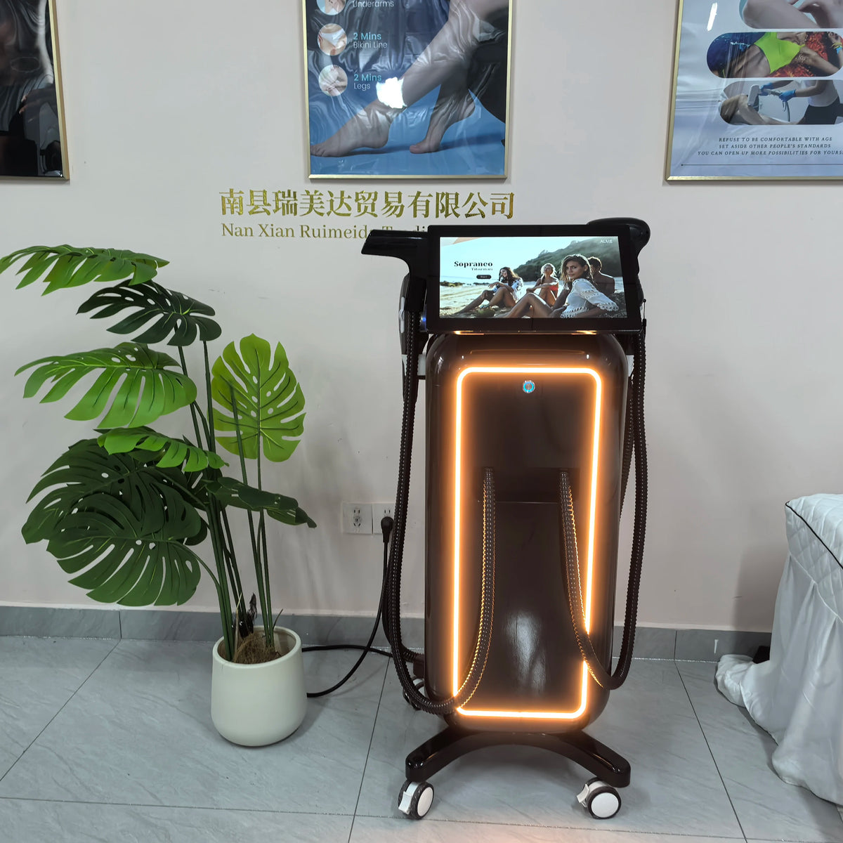 Máquina de Depilación Láser 4 en 1 Soprano Titanium Ice Platinum RF Diodo 808 755 940 1064nm 4 Ondas ND:YAG Indolora