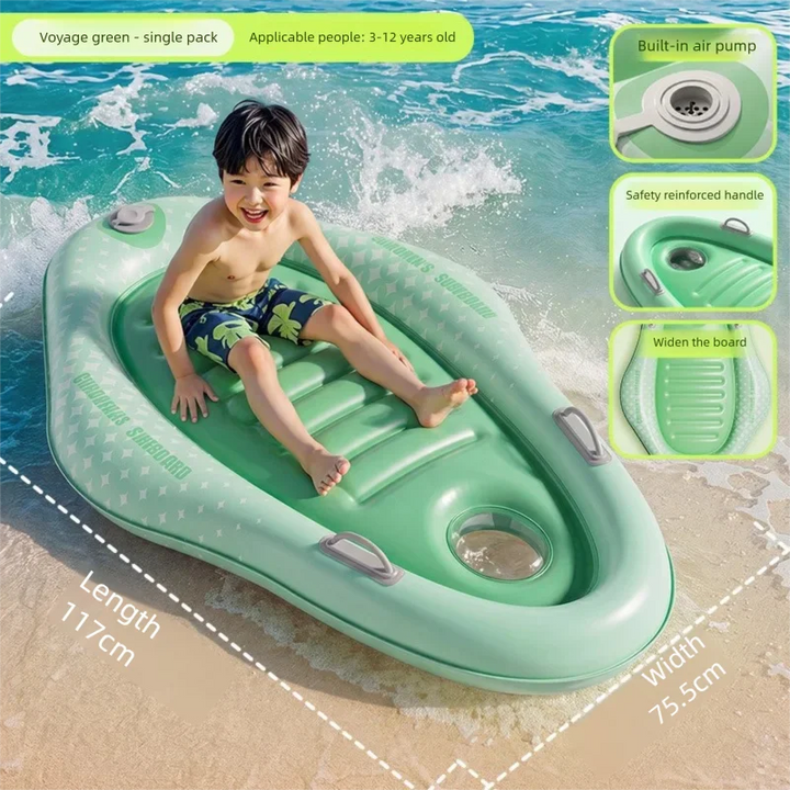 Tabla de paddle surf inflable, gruesa y duradera, para niños, con asa, para surfear en olas, tabla SUP para deportes acuáticos al aire libre.