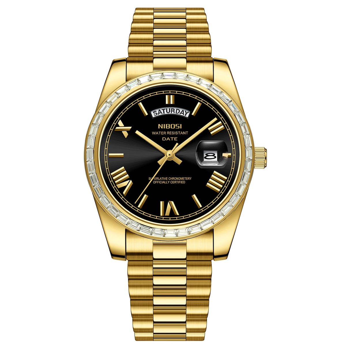 NIBOSI Fashion Men Watches Top Brand Luxury Wristwatch Day Date Miyota Quartz Watch Men Waterproof Steel Role Clock Reloj Hombre