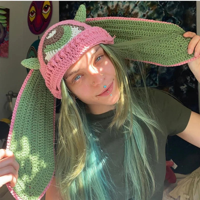 Gorro de orejas de animales de dibujos animados para niñas, máscara a prueba de viento, gorro de Snowboard cálido de invierno, Cosplay de Halloween