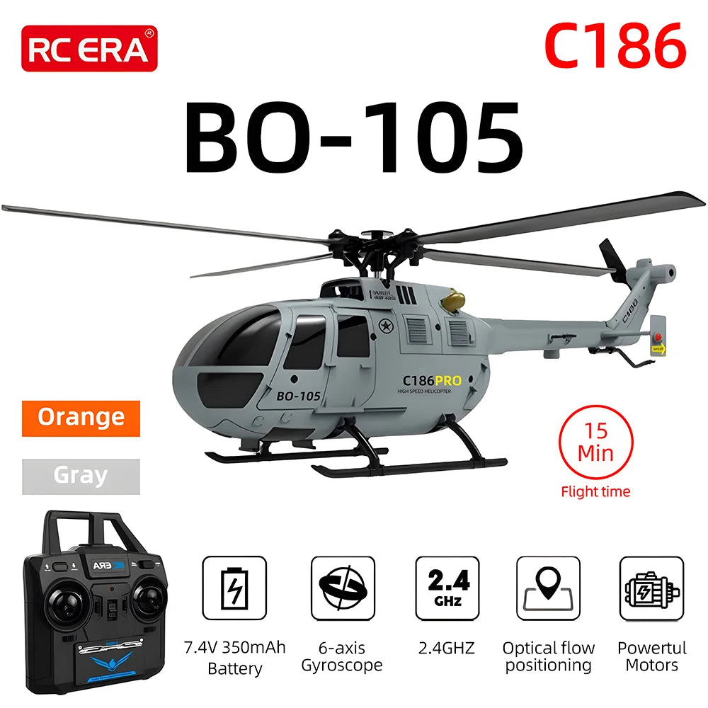 RC ERA BO-105 Helicóptero 1:48 4CH 15min Vuelo C186 Avión RC