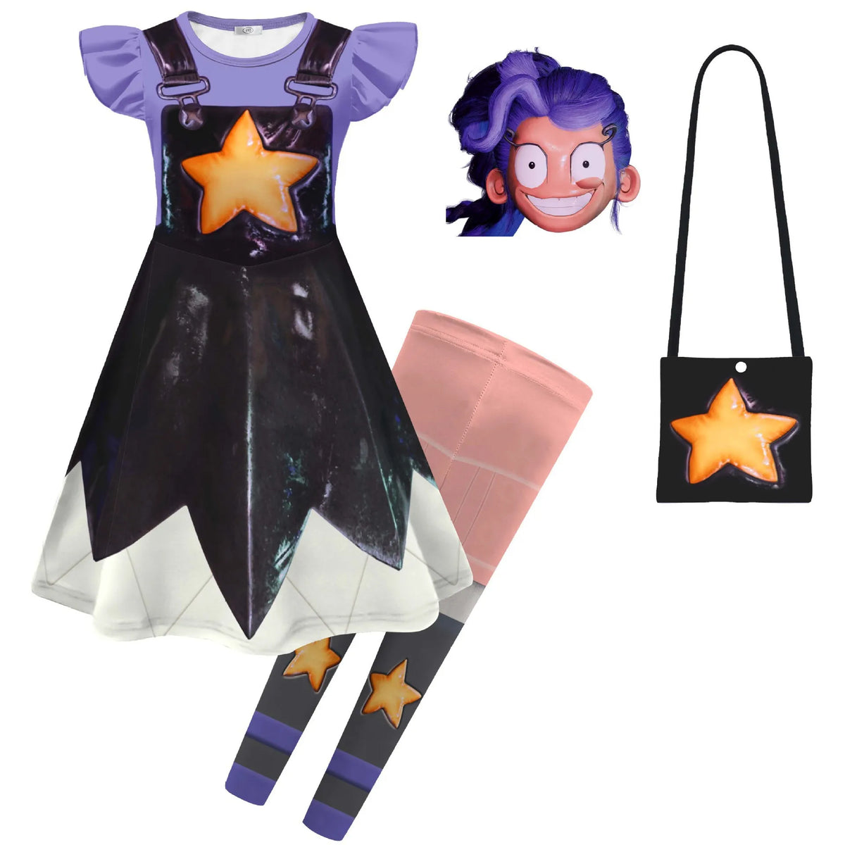 Disfraz de cosplay de prototipo con máscara y guantes, ideal para fiestas de Halloween, carnavales y juegos de rol para niños. Disfraz de Chum Chompkins.