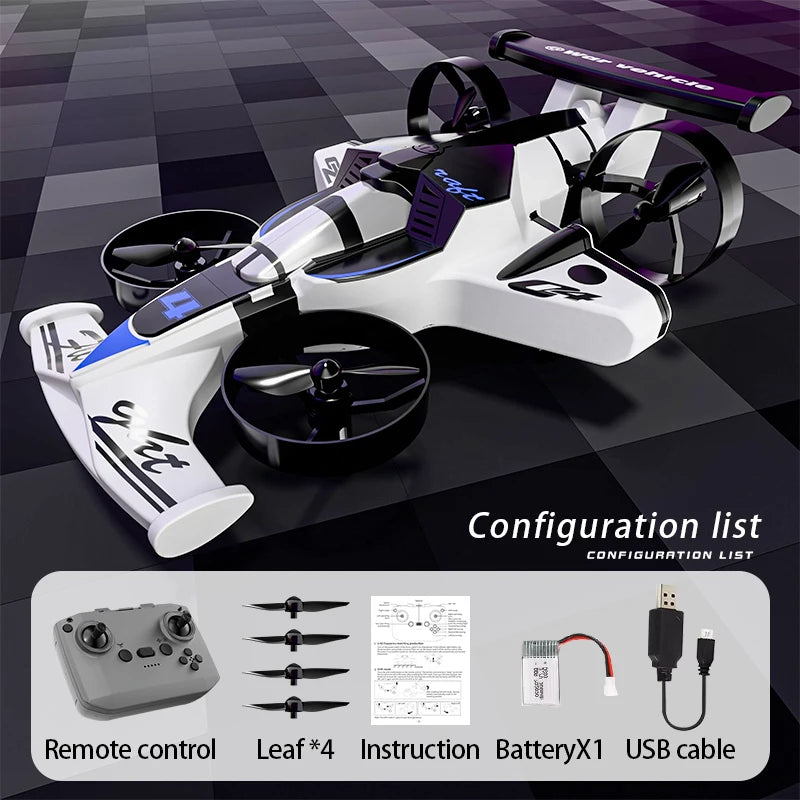 CZ04 2-in-1 Land Air RC Quadcopter Drift Car Toy Gift Remote Control Aircraft 360° Rotation Headless Mode