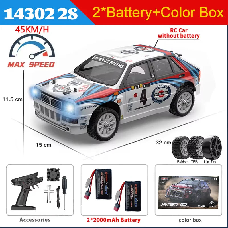 Coche teledirigido MJX Hyper Go 1:14 2.4G 4WD eléctrico de alta velocidad todoterreno Monster Truck para niños