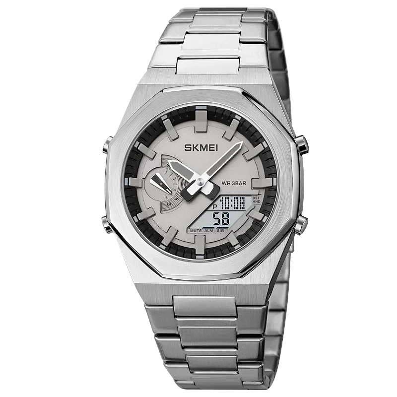 SKMEI 1816 Reloj para hombre, reloj deportivo, de moda, casual, de negocios, de cuarzo, con luz, fecha y resistente al agua