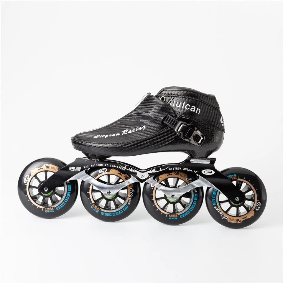 Japy-Patines en línea de fibra de carbono para competición profesional, botas con cremallera, Similar a Powerslide, Cityrun Speed, 2019