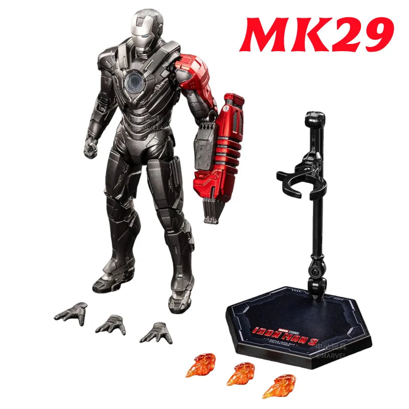 ZD Toys Iron Man MK15 MK16 máquina de guerra MK2 figura de acción Iron Man Mk47 MK35 pargo rojo 1/10 escala Iron Man colecciones regalo