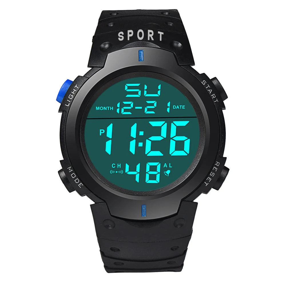 Reloj deportivo LED para hombre de marca líder, reloj digital multifuncional de goma para hombre, reloj electrónico de cronometraje para deportistas y fitness