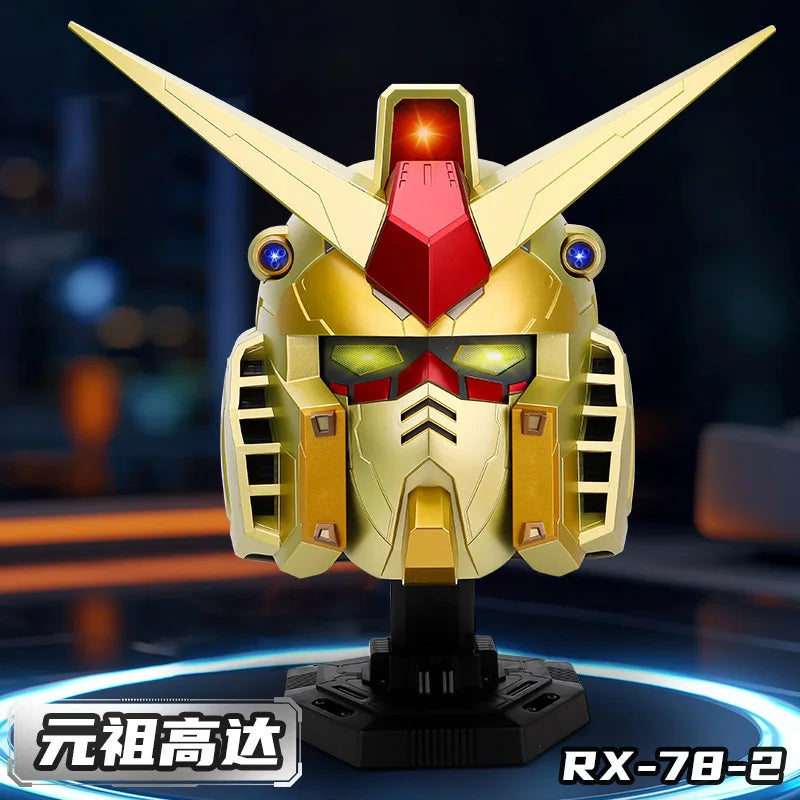Vol.1 Casco RX-78-02 Cyberpunk 1:1, Máscara de Robot Mecánico con Luz y Control Táctil, Disfraz de Cosplay, Juguete de Halloween para Niños, Regalo