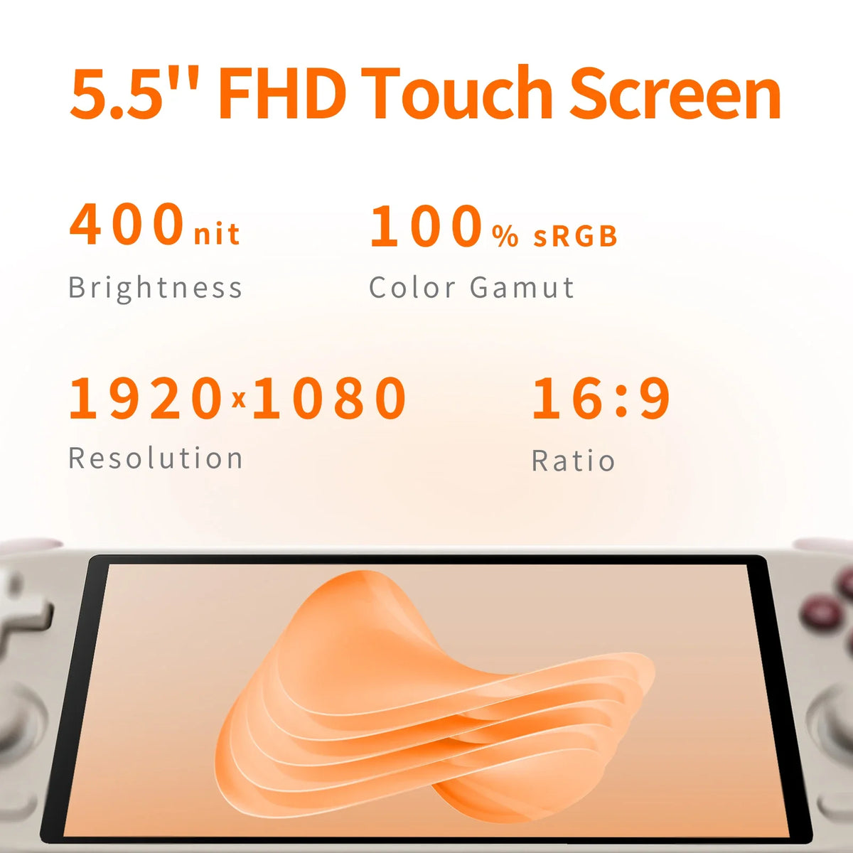 MANGMI AIR X Consola de Juegos Portátil Android, Pantalla Táctil IPS de 5.5 Pulgadas, Snapdragon 662, Giroscopio de 6 Ejes, Refrigeración Activa por Ventilador, Emulador Retro Portátil para Transmisión de Juegos de PSP y