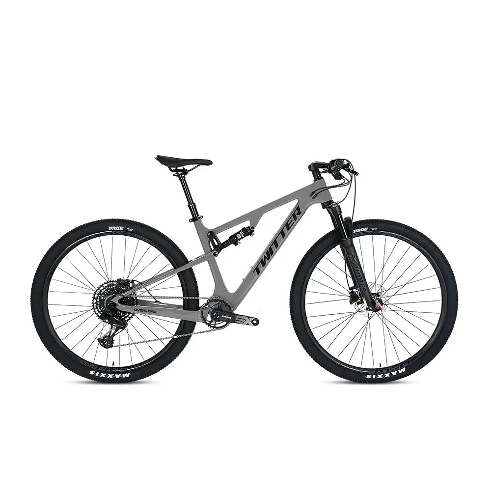 Bicicleta de montaña de fibra de carbono 2026 TWITTER OVERLORD, Electronic Variable Di2 XTR M9250 de 12 velocidades, suspensión trasera T900, frenos de disco hidráulicos AM