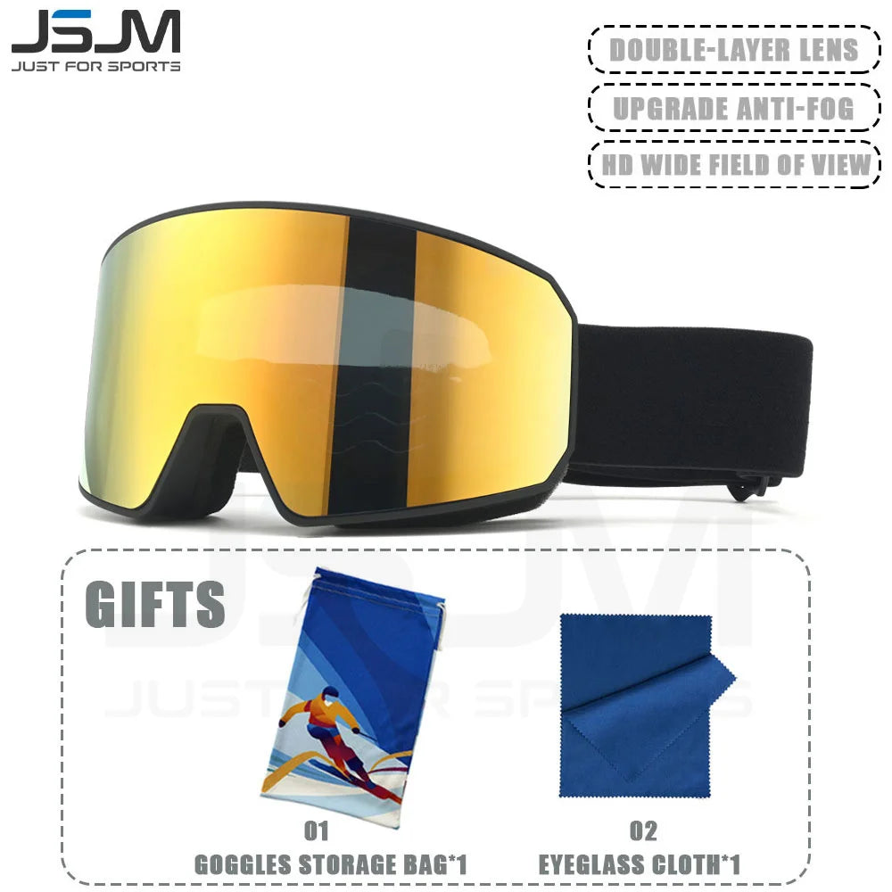 JSJM NUEVAS Gafas de Esquí Antivaho de Doble Capa para Adultos, Gafas para Moto de Nieve, Deportes al Aire Libre, Nieve, Snowboard, Máscara de Esquí, UV400, REGALOS