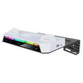 Kit de montaje en pared para consola PS5/Pro/Slim con estación de carga de luz RGB y soporte para auriculares para accesorios de doble mando PS5