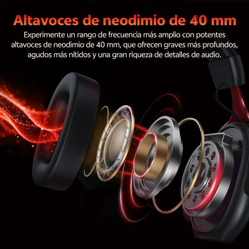 QCY VN200 Pro Wired Gaming Headset With Mic 40mm Driver 7.1 Surround Over Ear Headphones For PC PS4 PS5 Gamer Headphones