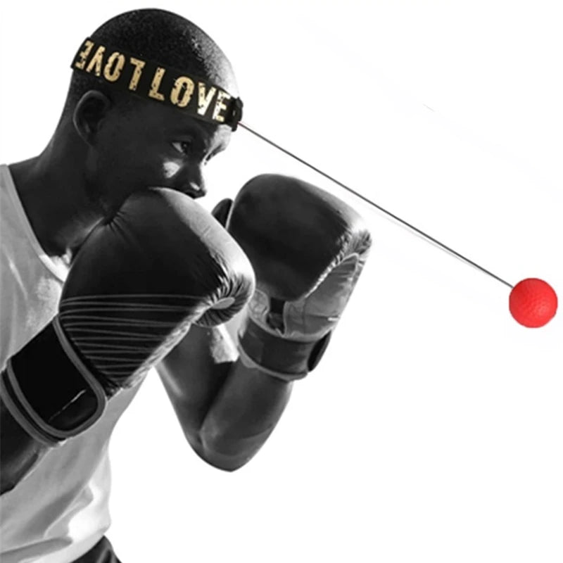 Pelota de velocidad de boxeo Muay Thai con banda para la cabeza para lucha de boxeo Sanda, entrenamiento de tiempo de reacción de velocidad rápida, entrenador de reflejos de boxeo