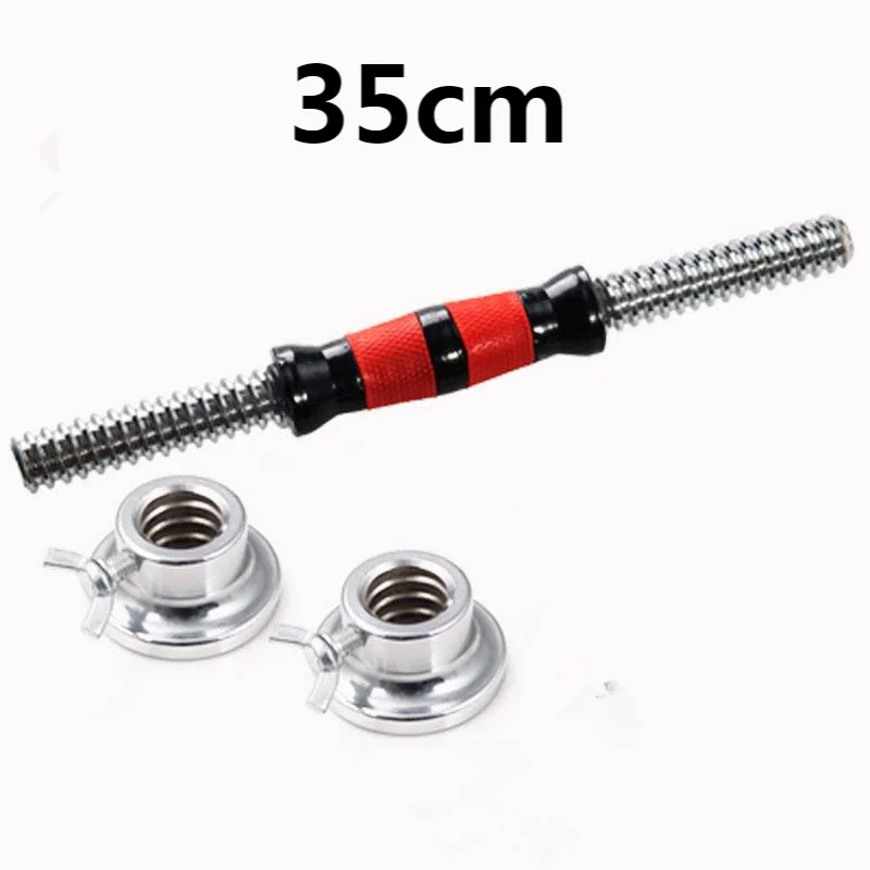 Barras de mancuernas galvanizadas con tuercas, mancuernas roscadas estándar de 25mm, mango de mancuerna para el hogar, gimnasio, Fitness, barras de ejercicio duraderas, 30, 35, 40, 45cm