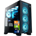 PC de Escritorio para Juegos con IA (Ryzen 7 9700X, GeForce RTX 5070 12GB GDDR7, 32GB DDR5, 4TB PCIe SSD, Ventiladores RGB, Refrigeración Líquida de 360mm, 75