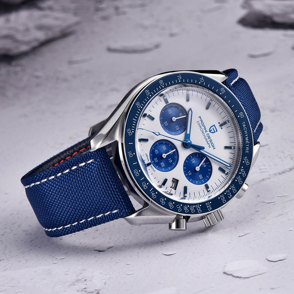PAGANI DESIGN 2026 Nuevo Reloj de Luna para Hombre, Cronógrafo Deportivo Multifunción de Cuarzo, Relojes de Marca de Lujo para Hombre con Cristal de Zafiro