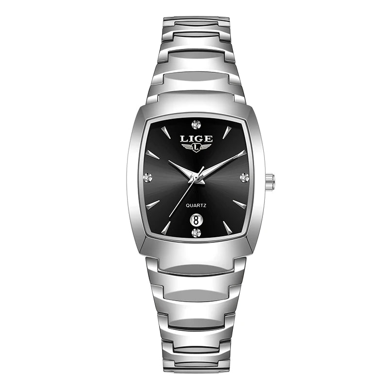 Nuevo reloj LIGE para mujer, elegante y a la moda, reloj de pulsera de cuarzo, resistente al agua 3ATM, con calendario, correa de acero, regalo para dama, Reloj Mujer
