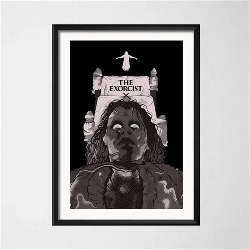 El exorcista clásico película de terror pintura artística lienzo Vintage póster pared decoración del hogar