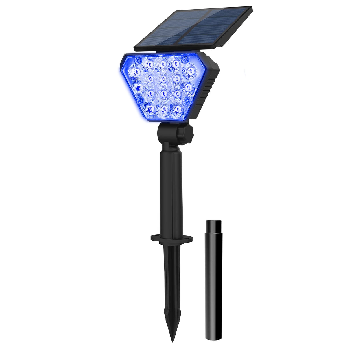 Luz LED Solar para exteriores IP65, luz azul impermeable, luz de energía Solar, luz de césped para decoración de jardín, colector Solar para exteriores