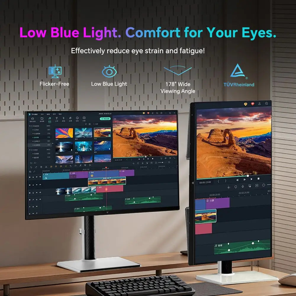 Monitor para Juegos KTC H27T6 de 27 Pulgadas, 2K QHD 2560x1440, 210Hz, IPS Rápido, HDR400, 1ms GTG, Compatible con FreeSync y G-Sync, Soporte Giratorio Ajustable en Altura, Cuidado Ocular con Luz Azul Baja