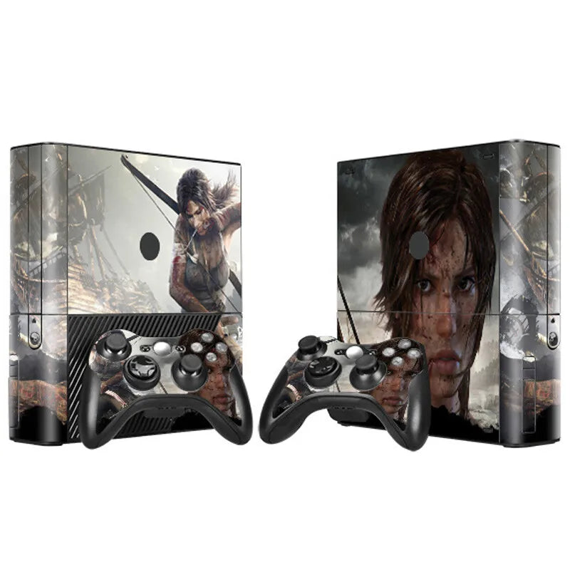 Pegatina Personalizada con Diseño a Medida para Consola Xbox 360 E y 2 Controles, Vinilo Decorativo para Xbox 360 E